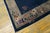 1920s Blue Navy Floral Antique Art Deco Chinese Rug 6'0" X 8'9" Handknotted Wool Carpet For Sale - Image 4 of 5