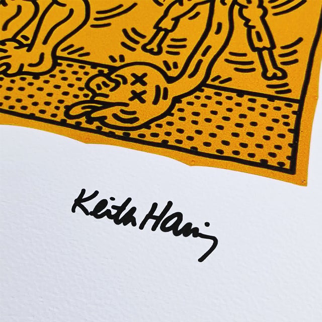 After Keith Haring, Figurative Composition, 1990s, Limited Edition Lithograph For Sale - Image 3 of 8