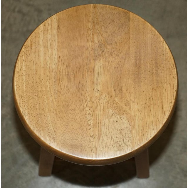 Wood Hand-Carved Oak Table Stools, Set of 4 For Sale - Image 7 of 18