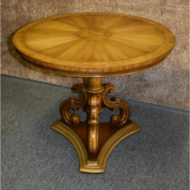 Vintage Weiman Round Mid Century End Table W/Pedestal Base For Sale - Image 9 of 13