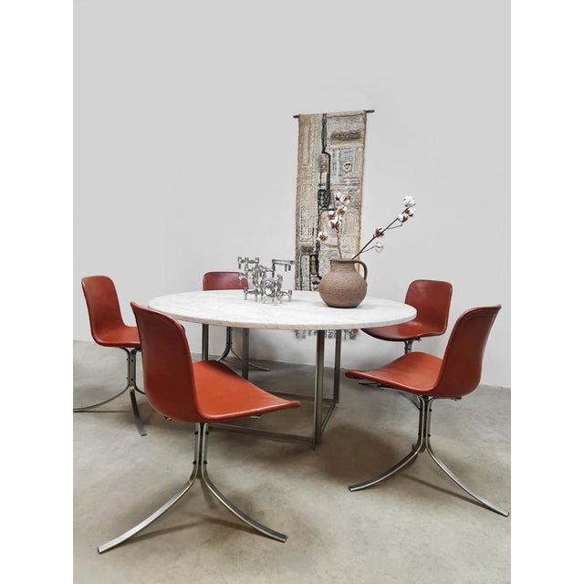 1990s Vintage Danish Dining Chairs PK9 by Poul Kjaerholm for Fritz Hansen, 1990s, Set of 5 For Sale - Image 5 of 9
