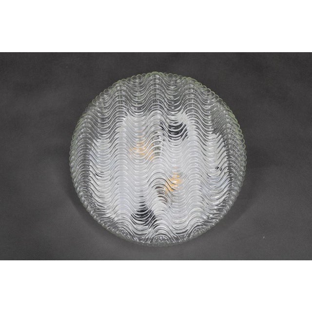 Round Glass Ceiling Light, 1970s For Sale - Image 3 of 8