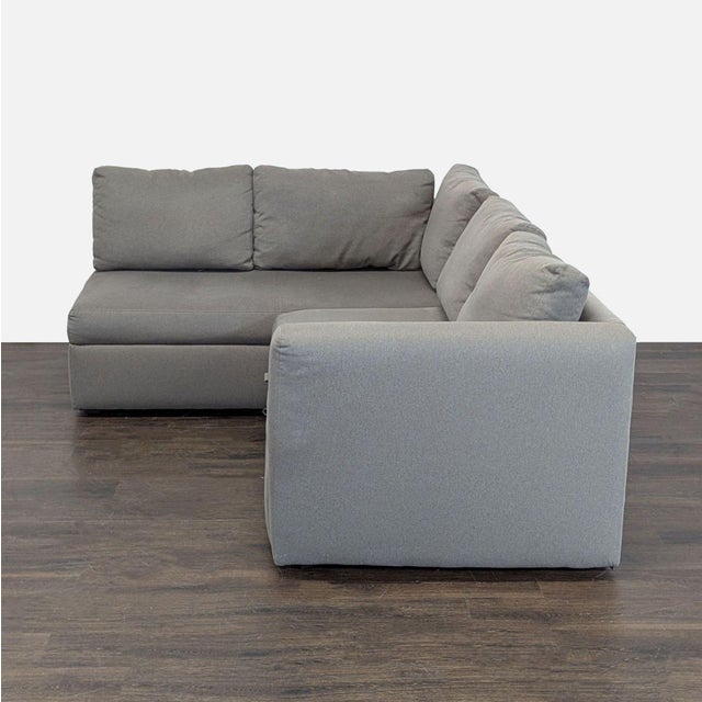 Room & Board Room & Board Oxford Gray Sectional Sofa With Pull-Out Sleeper For Sale - Image 4 of 8
