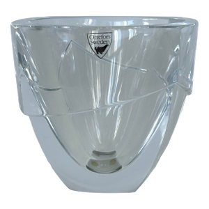Vintage Orrefors Sweden “Lancelot” Heavy Crystal Votive / Bowl by Nils Landberg