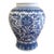 Chinoiserie Large Blue and White Porcelain Vase For Sale