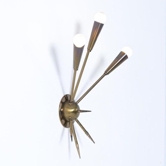 Mid-Century Modern Sputnik Wall Lights, 1950s, Set of 2 For Sale - Image 6 of 16