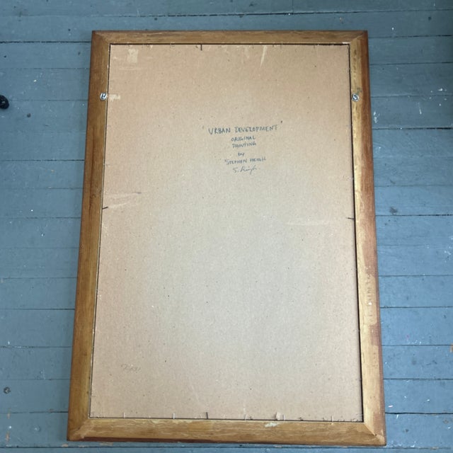 2020s Contemporary Original Abstract Painting by Stephen Heigh “Urban Development” For Sale - Image 5 of 5