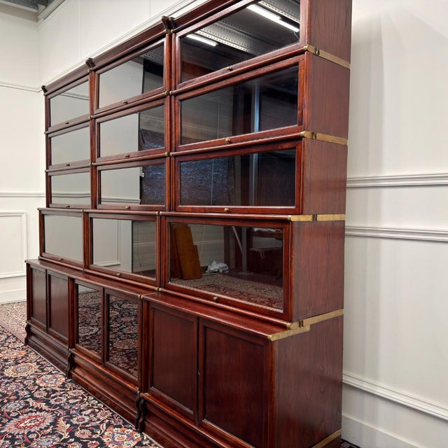 Classic English Bookcase in the style of Globe Wernicke, Set of 3 For Sale - Image 11 of 18