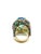 Gemstone Bochic “Orient” Vintage Tourmaline & Blue Topaz Ring Set 18 K Gold & Silver For Sale - Image 7 of 8