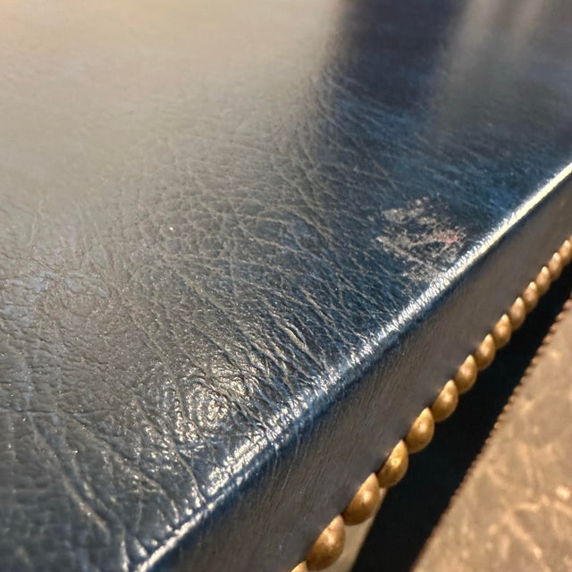 Blue Pierre Lottier-Style Vinyl Wrapped Game Dining Table For Sale - Image 8 of 12