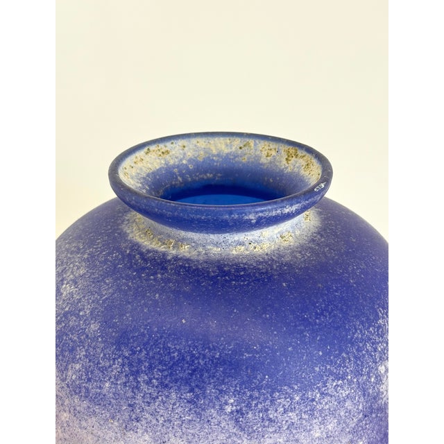 Vintage Murano Amphora Vase in Cobalt Blue, 1980s For Sale - Image 4 of 13