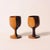Wood Carved Olive Wood Wine Glasses, 1960s, Set of 3 For Sale - Image 7 of 7