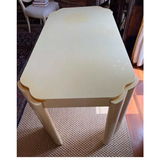 Karl Springer 1980s Postmodern Sculptural Plaster-Style Desk With Matching Chair For Sale - Image 4 of 11