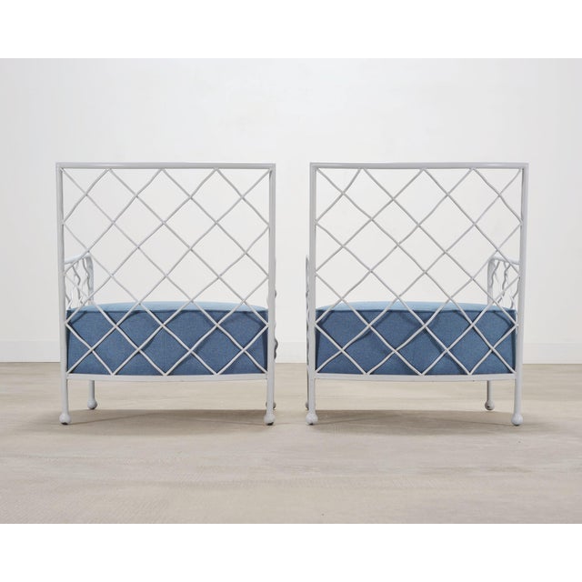 Pair of Midcentury French Iron Lounge Chairs After Royere For Sale - Image 18 of 18