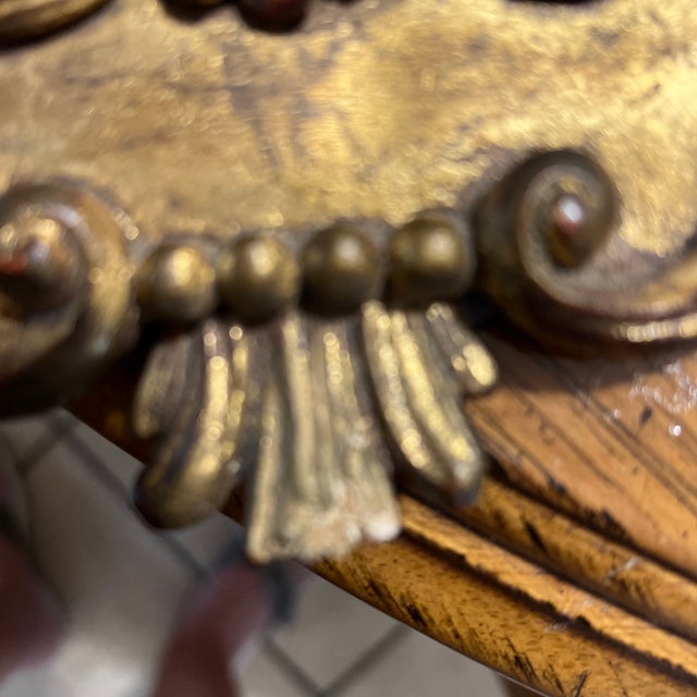 Gold Antique French Style Gesso Gilded Wall Mirror For Sale - Image 8 of 8