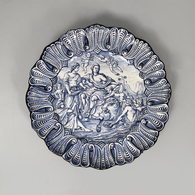 Mid-Century Modern Italian Majolica Plate by Alba Docilia Albisola, 1950s For Sale - Image 10 of 10