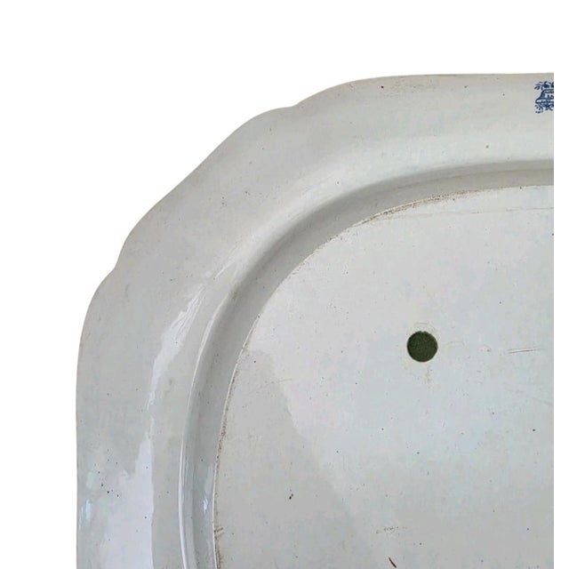 Large 19th-Century Amherst Japan South Wales Pottery Platter For Sale - Image 13 of 18