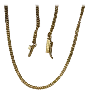 Vintage 14K Solid White Gold Curb Link Chain , 6.6 Gm , 22 Inch Long