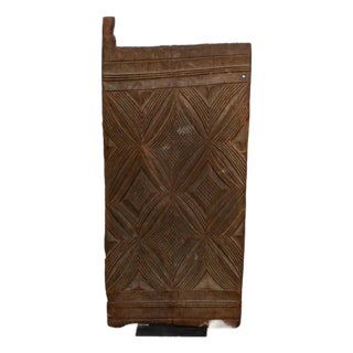 Ancient Hourglass Carved Motif African Door For Sale