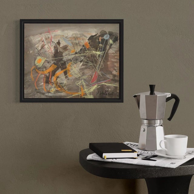 1990s Moises Monteferro Original Abstract Painting For Sale - Image 4 of 8