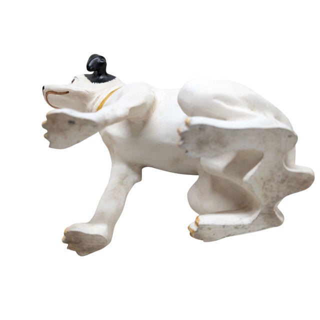 White Vintage "Nipper" Rca Victor Dog Statue For Sale - Image 8 of 8