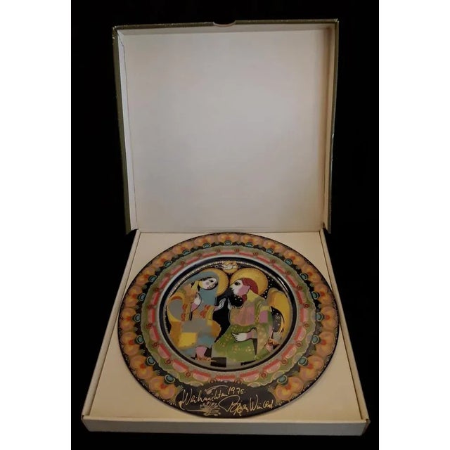 Rosenthal Christmas Wall Plate in Glass by Björn Wiinblad for Rosenthal, 1975 For Sale - Image 4 of 4