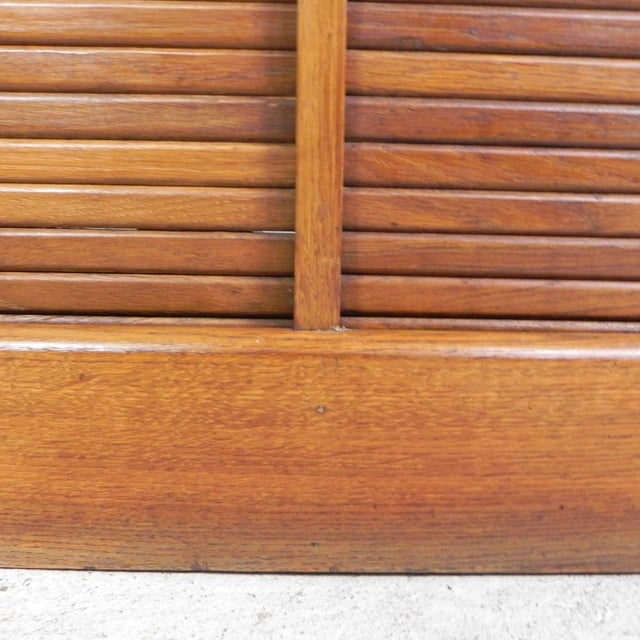 Oak Roller Shutter Box with 2 Shutters, 1930s For Sale - Image 4 of 18