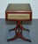Regency Style Hardwood Side Table with Green Leather Inset Top and Drop Leaves For Sale - Image 13 of 16