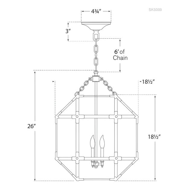 Visual Comfort Suzanne Kasler for Visual Comfort Signature Morris Medium Lantern in Antique Zinc with Frosted Glass For Sale - Image 4 of 4