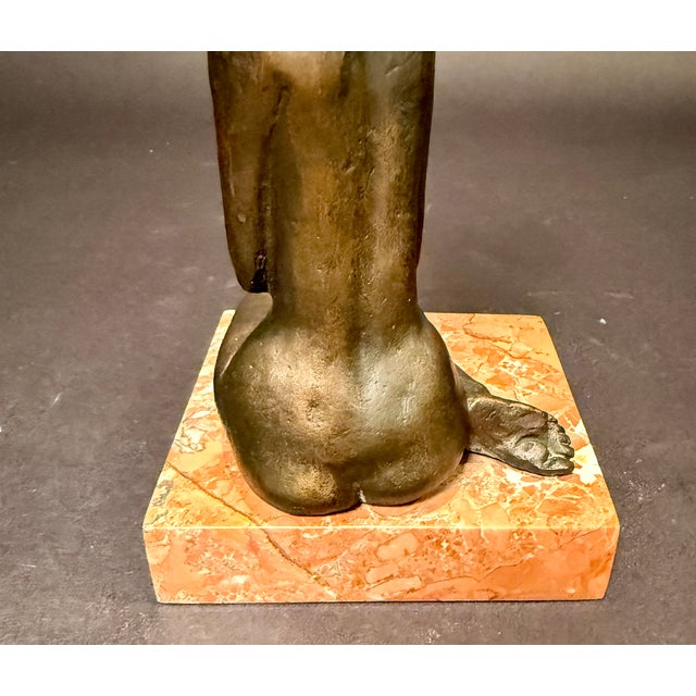 Metal Frido Graziani Bronze Nude Female Seated Figure, Italian Mid Century For Sale - Image 7 of 8