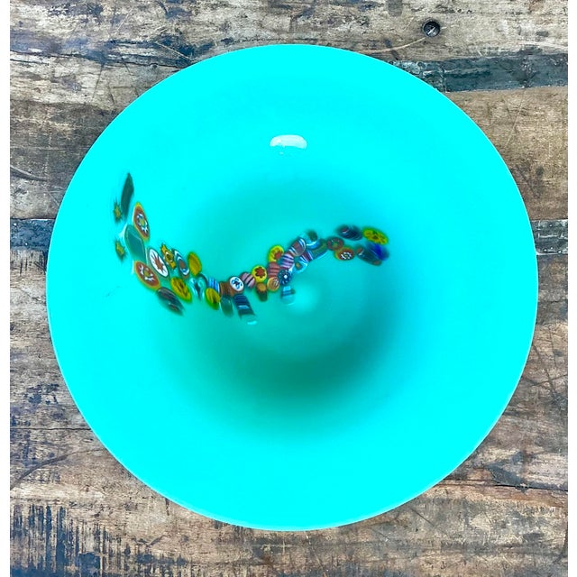 Mid-Century Modern Vintage Italian Murano Glass Bowl For Sale - Image 3 of 12