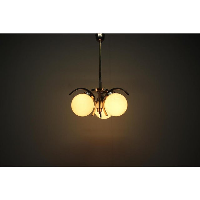 Beige Art Deco Chandelier, 1930s For Sale - Image 8 of 14