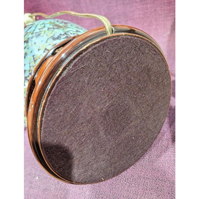 Mid 20th Century Vintage Crackle Finish Style Table Lamp For Sale - Image 5 of 5