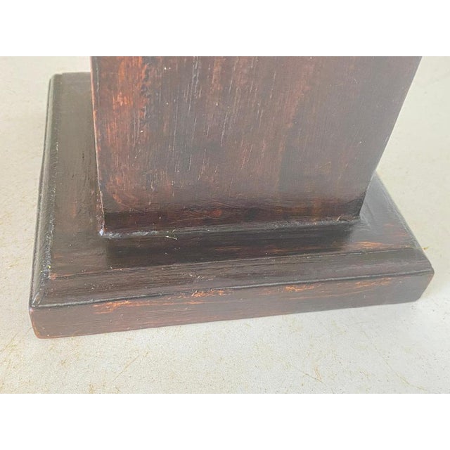 Brown Patinated wood modern sculpture Circa 1960.