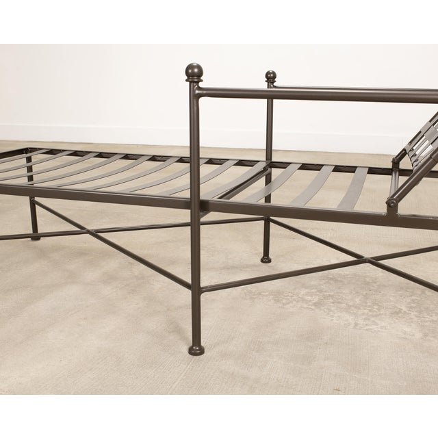 Set of Three Mario Papperzini Style Wrought Iron Chaise Longues For Sale - Image 15 of 18