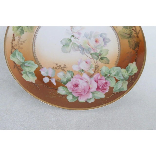Unger and Shilde Three Crown Germany Floral Large 12 Inch Serving Plate For Sale - Image 9 of 10
