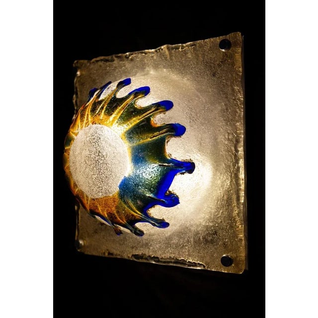 Toni Zuccheri Patchwork Sconces attributed to Toni Zuccheri for Venini, 1970s For Sale - Image 4 of 9
