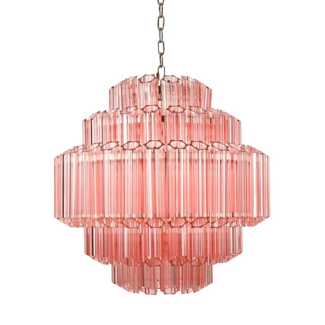 Pink Palermo Chandelier from Pure White Lines For Sale