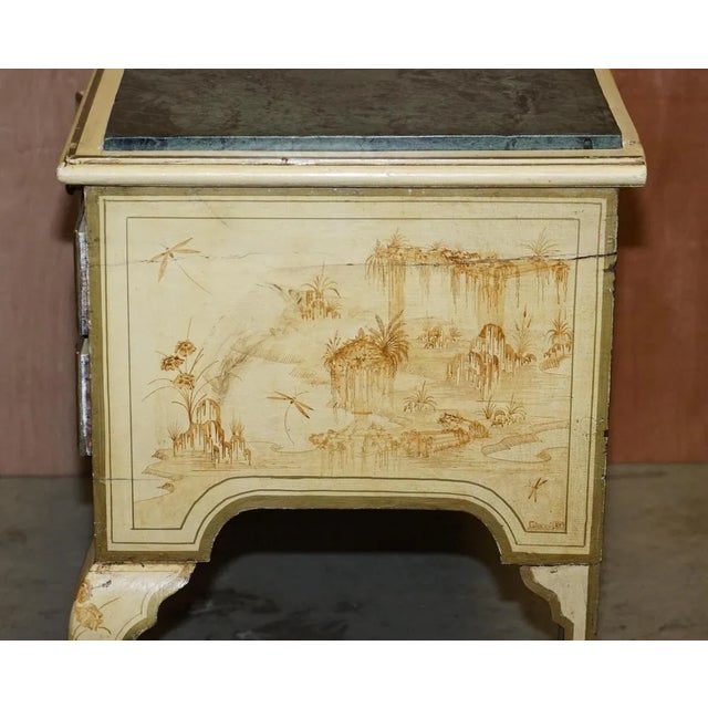 Chinese Chippendale Style Sideboard with Chinoiserie Marble Top For Sale - Image 17 of 18