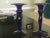 Late 20th Century Original Bristol Blue Glass Candlesticks in Box - a Pair For Sale - Image 11 of 13