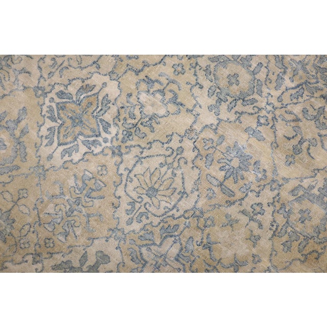 Early 20th Century Lovely Blue Tan Chinese Geometric Rug - 10' x 13'3" For Sale - Image 12 of 12