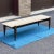 Mid-century modern coffee table with a travertine marble top on a sculptural solid walnut base. Top measures 60” x 15...