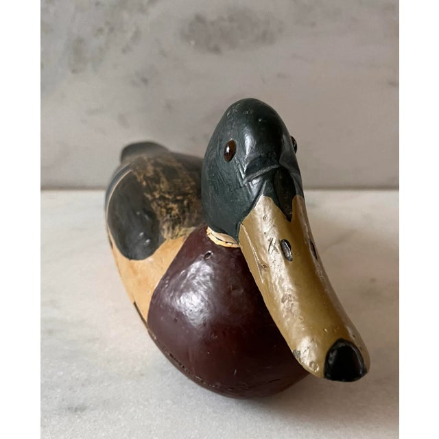 1960s Vintage Wooden Duck Decoy For Sale - Image 5 of 11