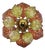 Handmade Florentine Autumn Leaf Ceiling Lamp, 1970s For Sale