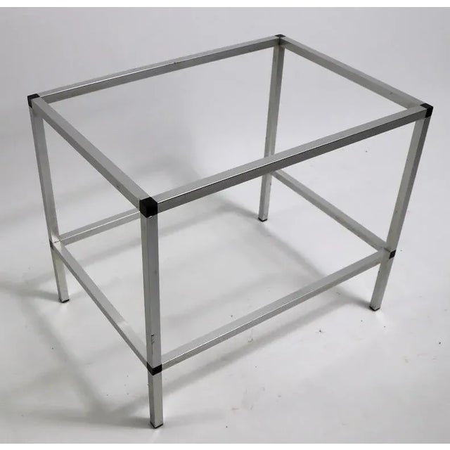 Marble and Aluminum Side Table After McCobb For Sale - Image 12 of 13