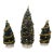 3 Small Vintage Bottlebrush Holiday Trees W Lights For Sale