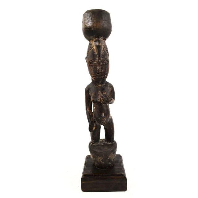 African Early 20th Century Senufo Pounder Miniature Figure 13.5 Inch Côte D'ivoire For Sale - Image 3 of 6