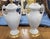 1990s 1990s Pair Regency Style Porcelain & Gilt Brass Lamps For Sale - Image 5 of 11