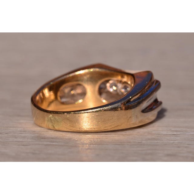 Metal The 103rd Street: Gentleman's Two Tone Diamond Ring For Sale - Image 7 of 11
