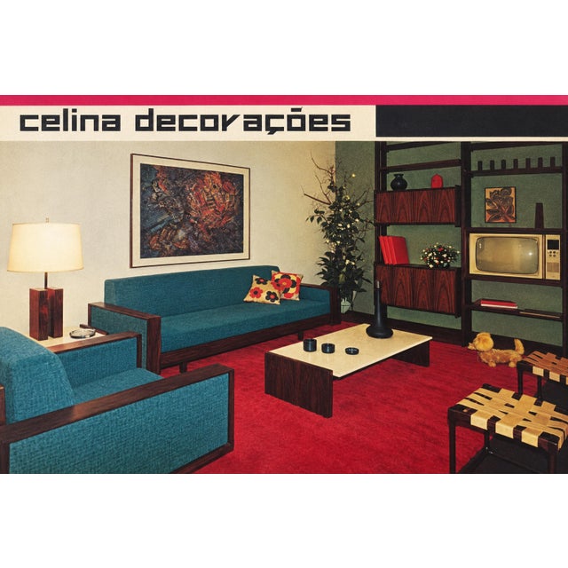 Brazilian Modern Rosewood Sofa in Celadon Mohair by Celina, Brazil, 1960s For Sale - Image 18 of 18